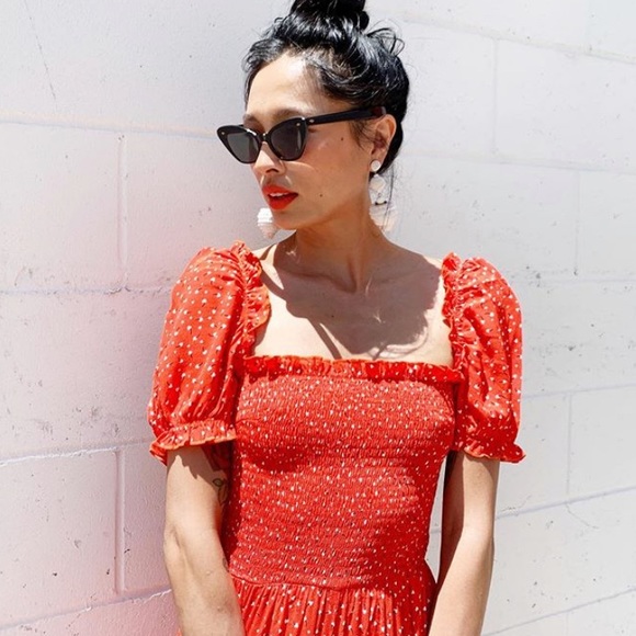 Olivaceous Pants - Red jumpsuit